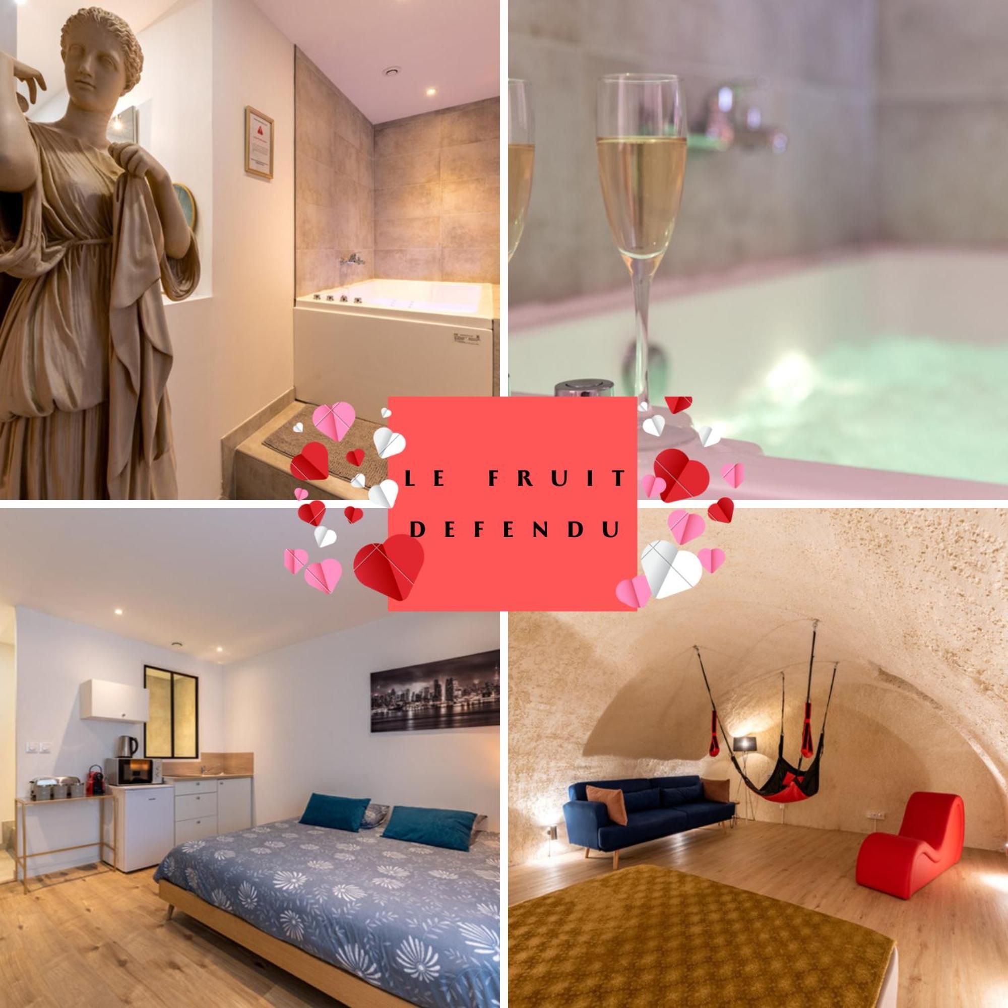 Le Fruit Defendu "Love Room" Jacuzzi Centre Ville Ruan Exterior foto